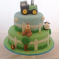 John Deere Tractor Farm Cake