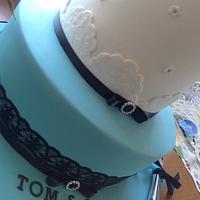 Tiffany inspired Engagement cake
