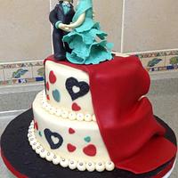 Dancing Couple Anniversary Cake