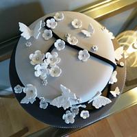 Blossom and Butterflies cake