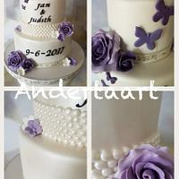 Purple wedding cake❤