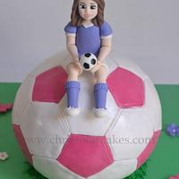 Girls Soccer Ball Cake