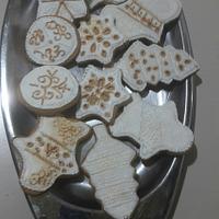 Gilded white Christmas Cookies 