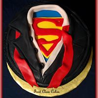 Superman/Clark Kent dress shirt cake