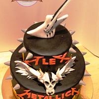 Fondant cake Metallica - Tarta fondant Metallica