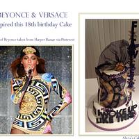 Beyonce meets Versace 18th Birthday cake 