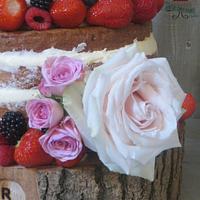 Rustic "Naked" Wedding Cakes