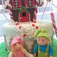 Hanzel and Gretel Christmas cake.
