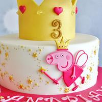 Princess Peppa pig cake.