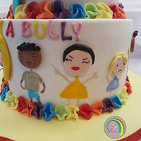 Sugar art Tegen Pesten Vzw MATHI'S HOOP.Anti bullying cake 