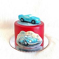 Hand painted car cake