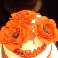 Anemone and corinelli wedding cake