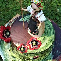 Slovak folklore doll cake