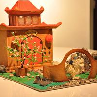 Chinese Garden Gingerbread house