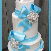 Rustic Tiffany Wedding cake
