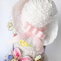 The Easter Bonnet- Easter Coloring Book Cake Collaboration
