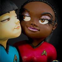 Spock and Uhura @Star Trek 50 - Cake Celebration