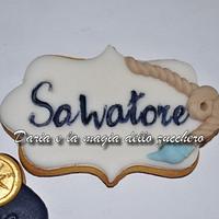 First communion marine theme cookies