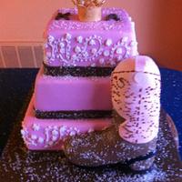 Cowgirl bridal shower cake