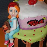  the cake on the fairy tale "little Red riding hood " 
