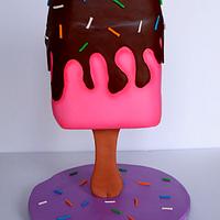 Standing ice cream popsicle