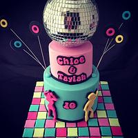 Disco birthday cake
