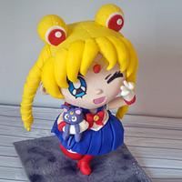 Sailor moon carved cake /evangeline cakes 
