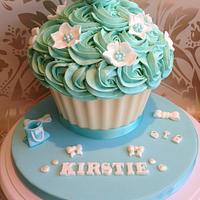 Tiffany Inspired Giant Cupcake