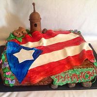 Puerto Rican Pride Birthday Cake 