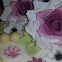 Vintage roses, button's and lace