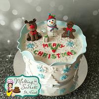 Winter wonderland Christmas theme cake