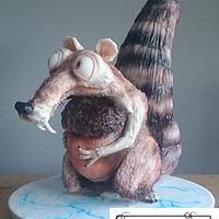 Ice Age Scrat Cake