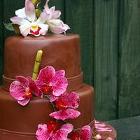 exotic orchids cake