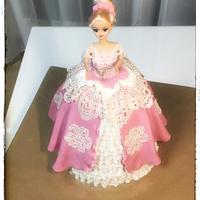 Pink Barbie cake