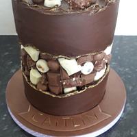 Chocolate fault line cake