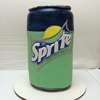 Sprite can with checkerboard inside