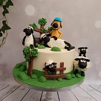 Shaun the sheep birthday cake