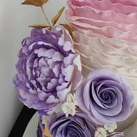 Sugar Flower birthday cake