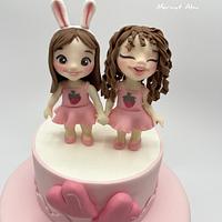 Twin sisters cake