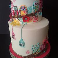 Owls christening cake (and a first birthday!)