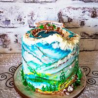 Painted Mountain Cake