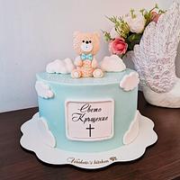 Cute teddy bear cake 