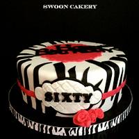 Zebra Print Birthday Cake