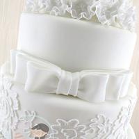 4 Tier Classic White Wedding Cake