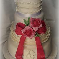 Bridesmaid Dress inspired cake