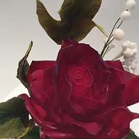 elegant gumpaste rose