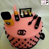 "Chanel Makeup cake"