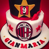 Milan football cake