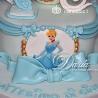 Cinderella carriage baptism cake