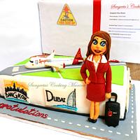 Spicejet Airlines themed Cake